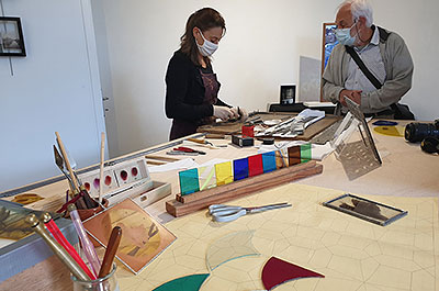 Fabrication de vitraux avec Hélène Fortin-Rincé