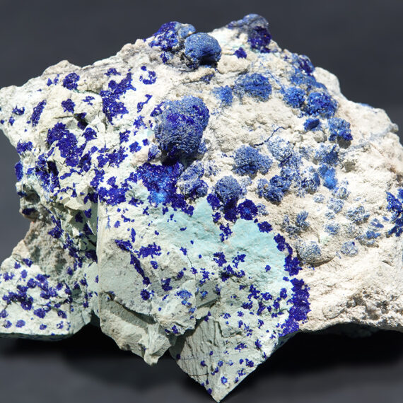 Azurite, chrysocolle et kaolinite des États-Unis