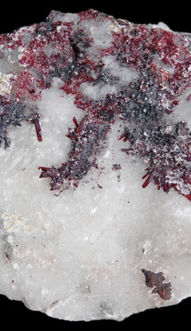 Proustite et calcite du Maroc