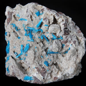 Cavansite, calcite et stilbite d'Inde